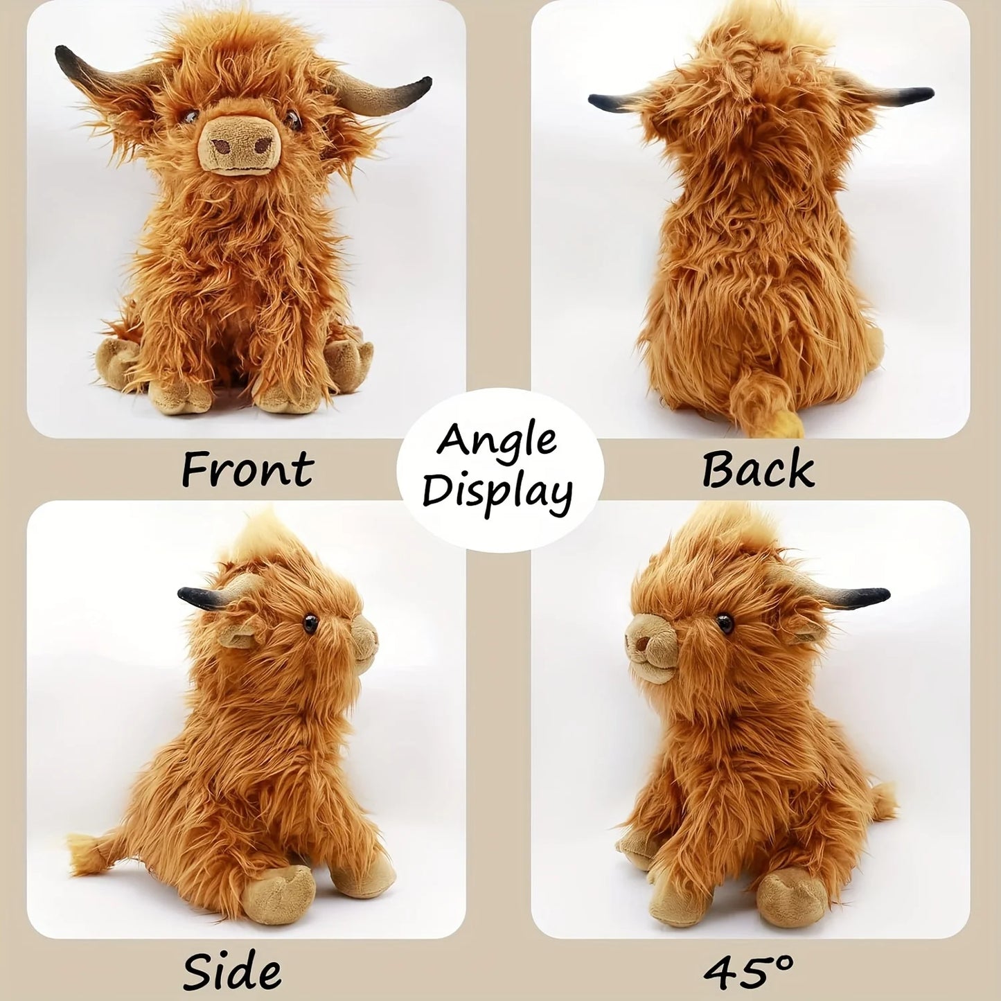 HighlandHug Plush Cow – 25cm Soft Stuffed Toy